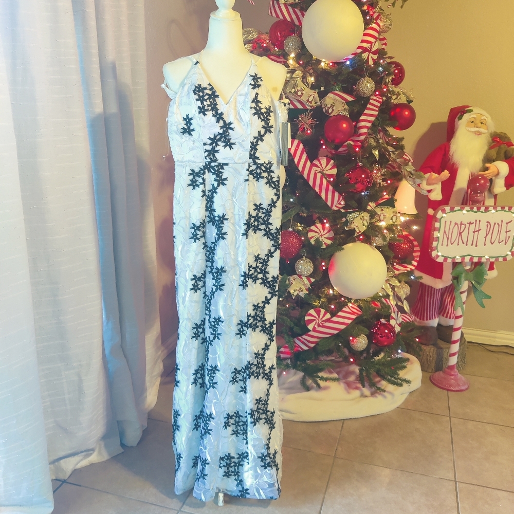 Embroidered formal dress